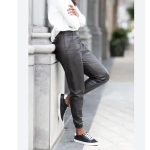 SPANX Leather Medium Like Jogger Pants